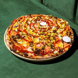 Bacon Double Cheeseburger Pizza^